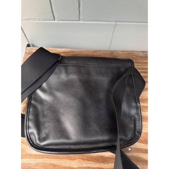 TUMI Small Flap Body Bag Black Napa Leather Crossbody - Picture 7 of 8